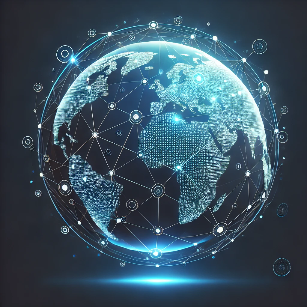 Global network on a globe